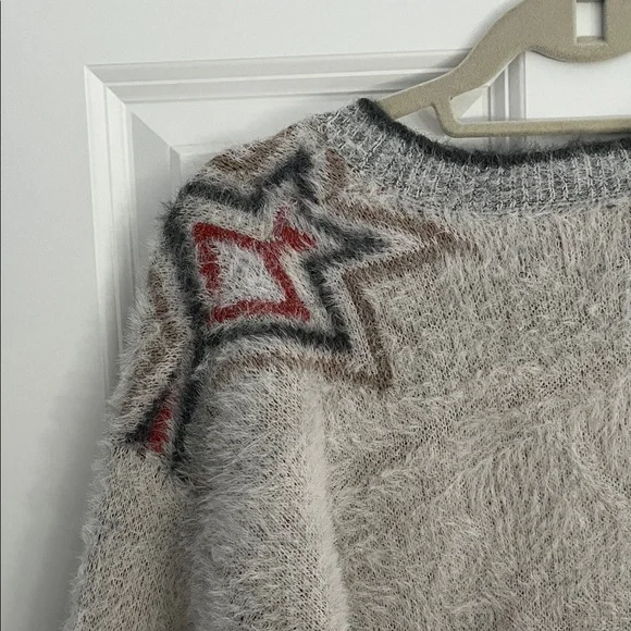 Angie Cream and Red Geometric Cardigan - Picture 5 of 5